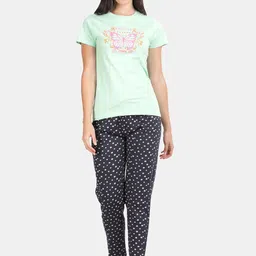 Kryptic Typography Printed Round Neck Cotton Night suit-picture-14