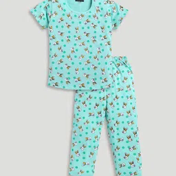 Todd N Teen Girls Conversational Printed Pure Cotton Night Suit-picture-22