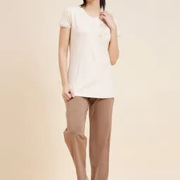 Sweet Dreams Nude V-Neck Top & Pyjama-picture-29