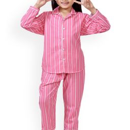 BAESD Girls Striped Long Sleeves Pure Cotton Shirt & Trouser Clothing Set-picture-32