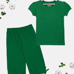SINI MINI Girls Round Neck Pure Cotton Night Suit-image-90