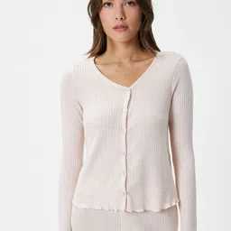 Koton Striped Top With Pyjama Night suit-picture-17