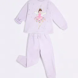 Cherry Crumble Girls Graphic Printed Round Neck Night suit-image-16