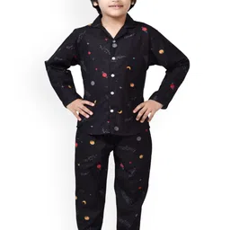 BAESD Boys Printed Cotton Shirt With Trousers Night Suit-image-64