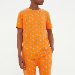 Trendyol Conversational Printed Pure Cotton T-shirt With Shorts-12