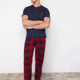 Trendyol Printed Short Sleeves Night suit-image-53
