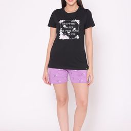 TITTLI Silky Typography Printed Pure Cotton Night Suit-image-16