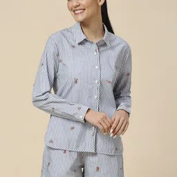 Chemistry Striped Pure Cotton Shirt With Shorts-picture-20