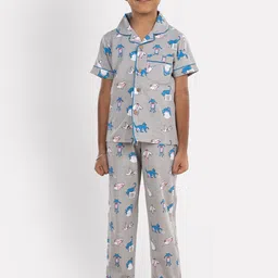 Growing Tree Kids Conversational Printed Pure Cotton Night Suit-picture-49