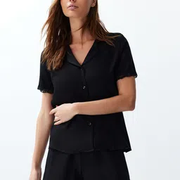 Trendyol Lapel Collar Night suit-image-29