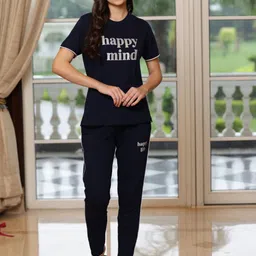 TITTLI Typography Printed Pure Cotton T-shirt with Lounge Pants-image-21