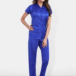 Be You Satin Shirt & Lounge Pant Night Suit-picture-28