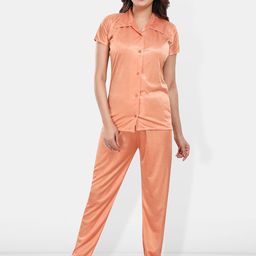 Be You Lapel Collar Satin Night suit-image-71