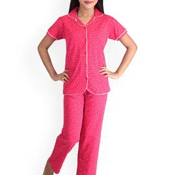 Clothe Funn Girls Conversational Printed Pure Cotton Night Suit-image-16