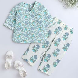 The Magic Wand Girls Floral Printed Night Top & Pyjamas-image-57
