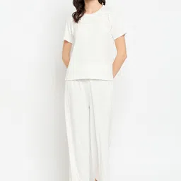 Camey Geometric Printed Round Neck Short Sleeves T-shirt With Pyjamas-image-19