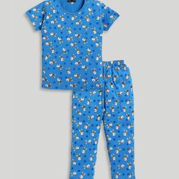 Todd N Teen Girls Conversational Printed Pure Cotton Night Suit-image-92