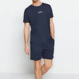 Trendyol Round Neck Pure Cotton T-Shirt & Shorts-image-44
