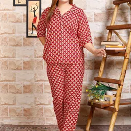 JAIPZZ APPARELS Printed Pure Cotton Shirt & Trouser Co-Ords Set-picture-7