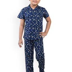 Clothe Funn Boys Conversational Printed Pure Cotton Night Suit-image-95
