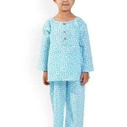 BAESD Girls Animal Printed Pure Cotton Night suit-image-93