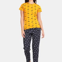 Kryptic Conversational Printed Pure Cotton Night suit-image-16