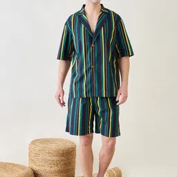 The Kaftan Company Men Striped Night suit-image-47