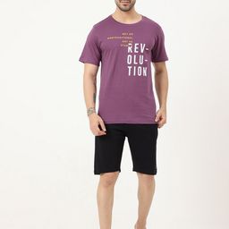 Masculino Latino Typography Printed Pure Cotton Night suit-picture-33