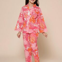 PICCOLO Girls Printed Pure Cotton Night Suit-image-85