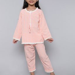 BAESD Girls Checked Top With Pyjamas-image-76