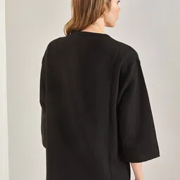 BIANCO LUCCI Open Front Long Sleeves Regular Shrug image 3