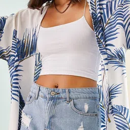 BIANCO LUCCI Printed Open Front Shrug image 4