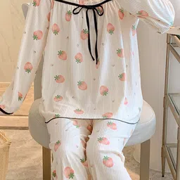 LULU & SKY Conversational Printed Square Neck Top With Pant image 2