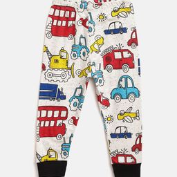 Lazy Shark Boys White & Red Printed Night suit image 3