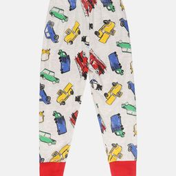 Lazy Shark Boys Grey & Red Printed Night suit image 3