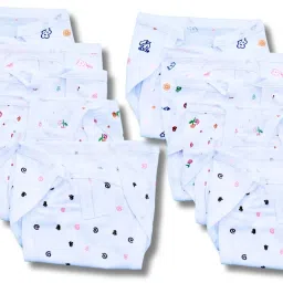 New Born Washable Reusable Hosiery Cotton Diapers/Nappy/Langot 0-6 Months (Multicolour) - Pack of 6-picture-3