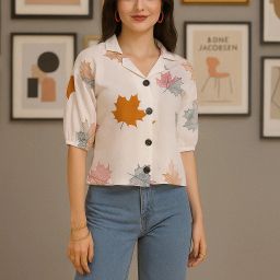 dressberry Women Boxy Fit Floral Print Lapel Collar Casual Shirt-picture-16