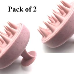 Silicone Hair Scalp Massager Brush for Hair Growth | Marble Pink | Set of 2-image-58