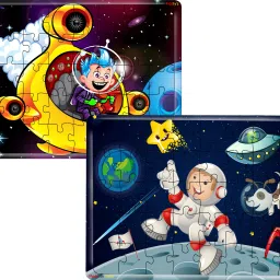 40 Pcs Paperless Wooden Jigsaw Puzzle for Boys & Girls Learning Educational Toy for 4 Years and Above (Space Hero & Astronaut))-image-63