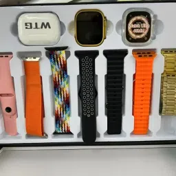 WTG H20 Bluetooth calling 1.99" AMOLED Display Music With 7 Multicolor Strap & 1 TWS Smartwatch-image-40