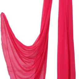 Chiffon Solid Pink Women Dupatta-picture-17