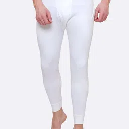 BODYCARE INSIDER Men Plus Size Off White Cotton Thermal Bottoms-picture-18