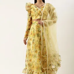 Ethnovog Printed Ready to Wear Lehenga  Blouse With Dupatta-image-15