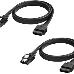 TAAPSEE Power Sharing Cable 0.45 m 2 Pack SATA Cable III 6Gbps Straight HDD SDD Data Cable with Locking Latch-image-23