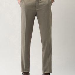 arrow Men Regular Fit Brown Polyester Trousers-picture-24