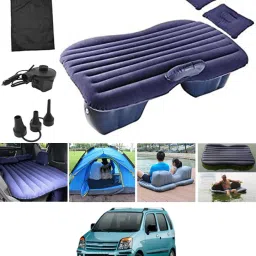Blue Inflatable Car Bed Travel Car,Camping,Swimming-WagonR Maruti Suzuki 2006 Waterproof & Premium Finish Car Inflatable Bed-23