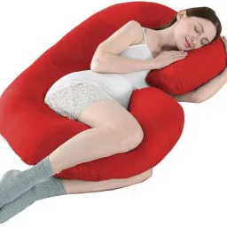 Polyester Fibre Solid Pregnancy Pillow Pack of 1-image-32