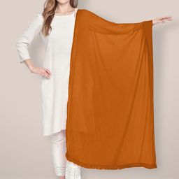 Dupatta Bazaar Chiffon Dupatta With Fringed Border-21