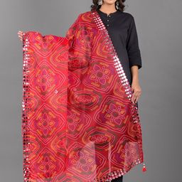 Apratim Printed Bandhani Dupatta With Gotta Patti-18
