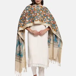 THE WEAVE TRAVELLER Ethnic Motifs Printed Pure Cotton Kalamkari Dupatta-26